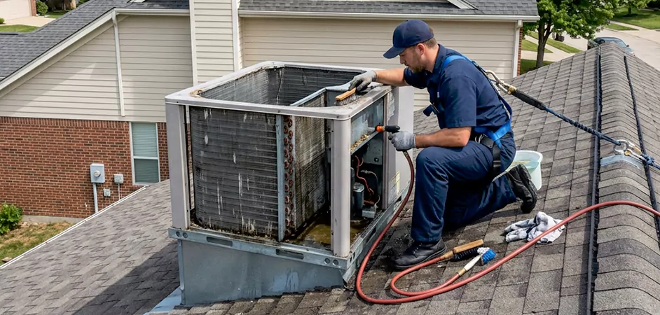 Rooftop Unit Cleaning in Fort Worth